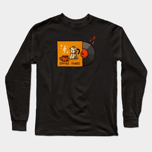 Coffee Tunes Long Sleeve T-Shirt by Tania Tania